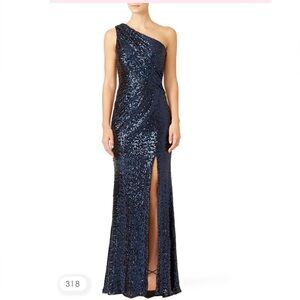 Badgley Mischka Navy‎ Constellation Gown